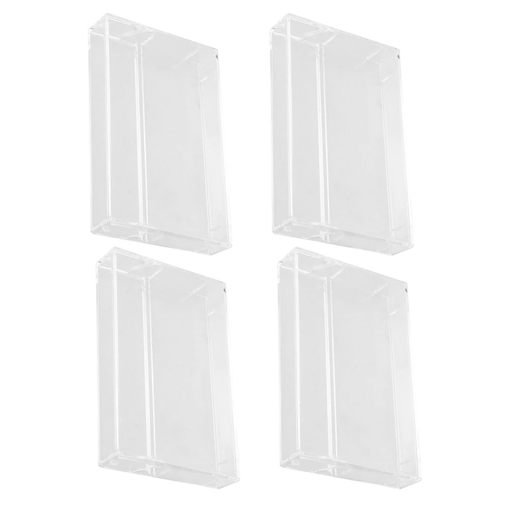 

4 Pcs Tape Storage Box Cassette Holder Blank Case Pp Holders Audio Cases Plastic