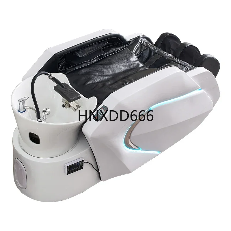 

Hair washing chair for beauty salon, electric massage table head, spa shampoo bed.
