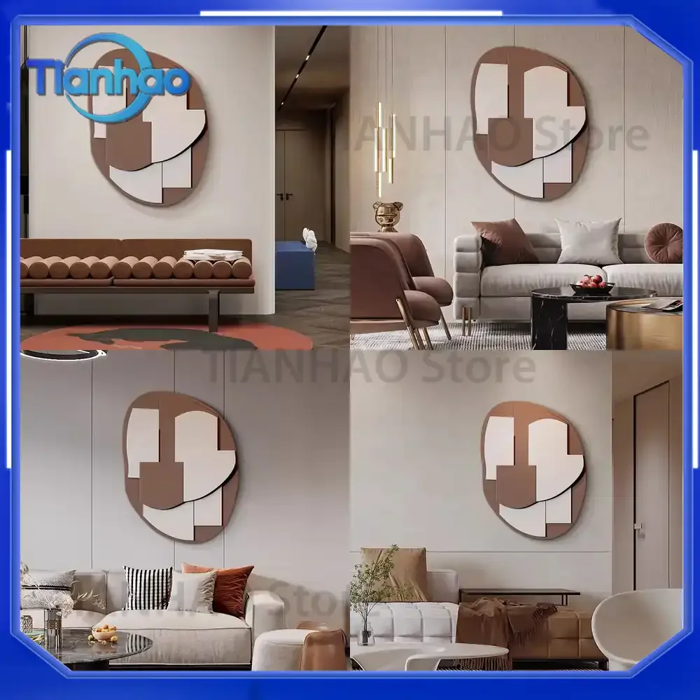 Modern Luxury Living Room Sofa Backdrop Wall Art for Designer Entryway Dining Room Bedroom Model Room Decorative Painting