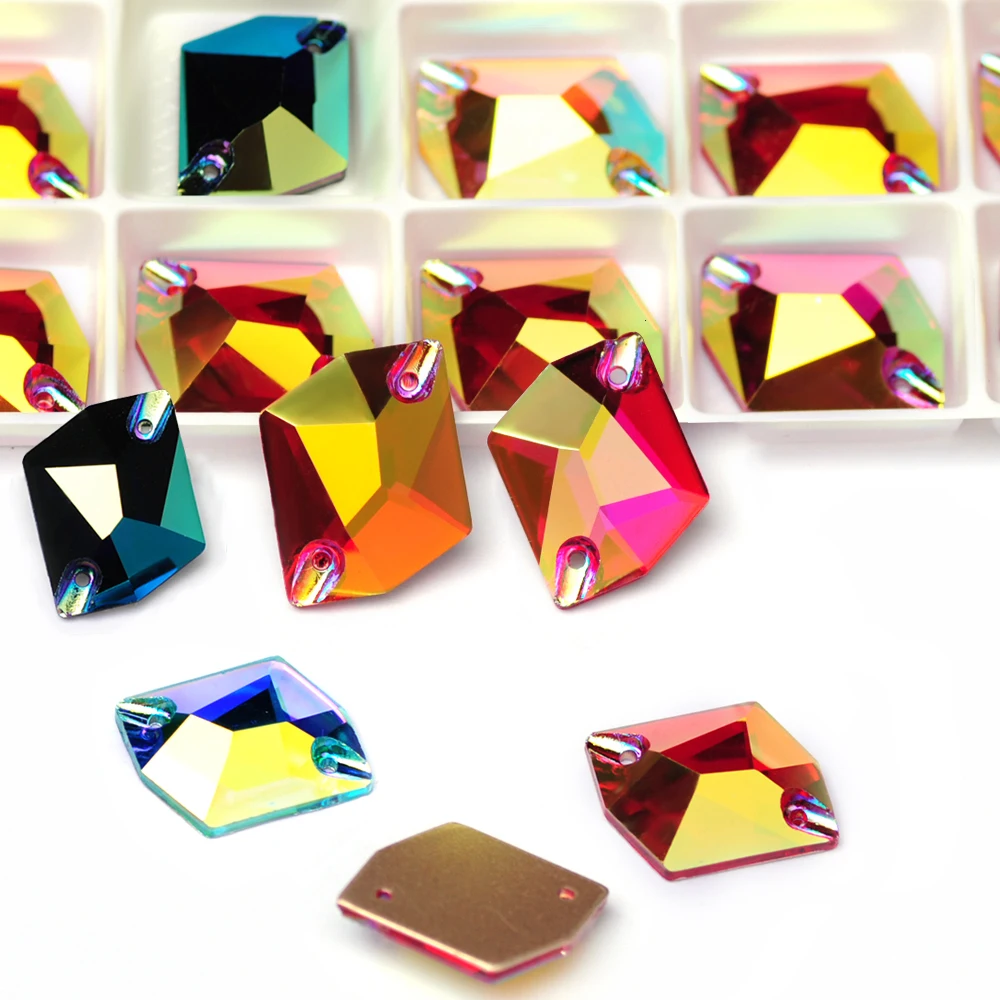 Cosmic 6A AB Strass Glass Crystal Rhinestones Flatback Assorted Colors for DIY Craft Sew-On for Garments Gym Suit Dress