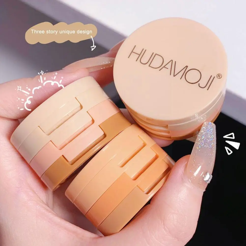 3 In 1 Matte Highlighter Blush Palette Pearly Blush Eyeshadow Face Cosmetics Makeup Palette Female Multifunctional Shiny T0E2