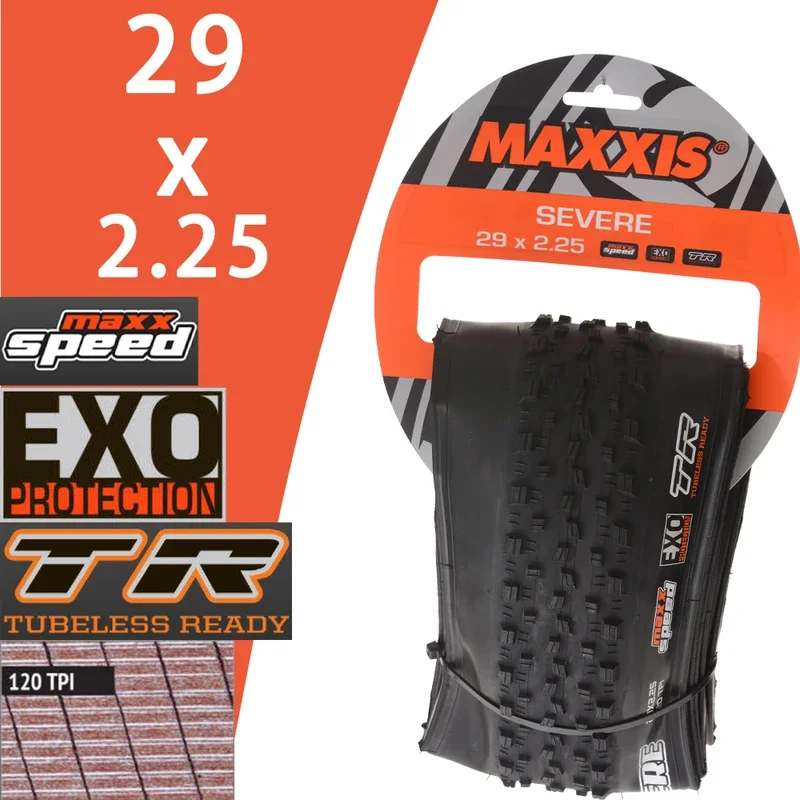 

MAXXIS SEVERE 29x2.25 (M360RU) Folding Bicycle Tubless Tire 120TPI EXO MAXXSPEED TR Mountain XC MUD Bike Tyre