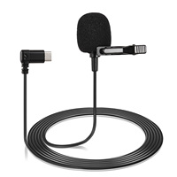 SJCAM Sports Camera Clip-on Microphone Lapel Mic Plug-and Play 360°Omnidirectional Pickup for SJCAM SJ20/ C200PRO Camera