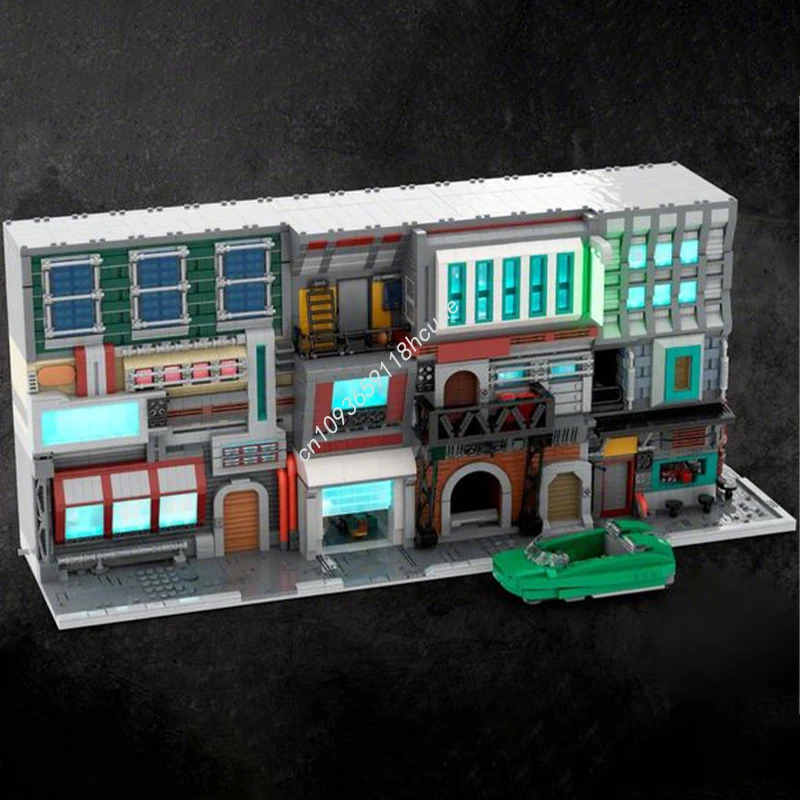 5405 pçs moc sw coruscant submundo modular rua pacote estrela batalha modelo blocos de construção brinquedos tijolo crianças presentes natal