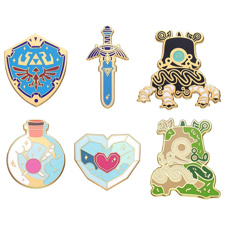 Link Badge on Backpack Cute Game Series Love Enamel Pins Brooches for Women Lapel Pins Cosplay Accessories Toys Gift