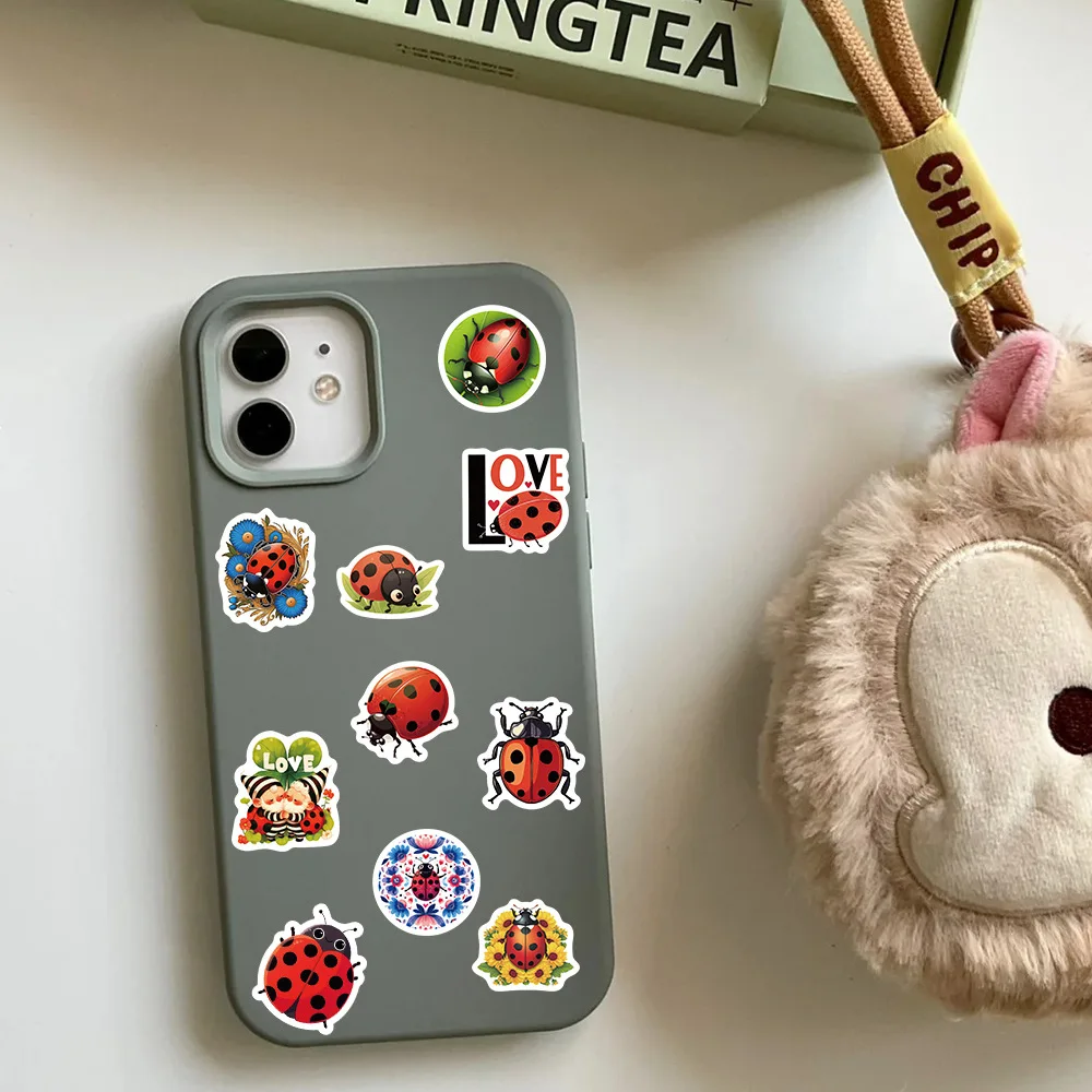 500 قطعة/لفة لطيف الخنفساء الحشرات الكرتون لفة ملصقات الديكور الأمتعة الهاتف كأس الغيتار سكيت ملصق مضاد للمياه ألعاب أطفال #5