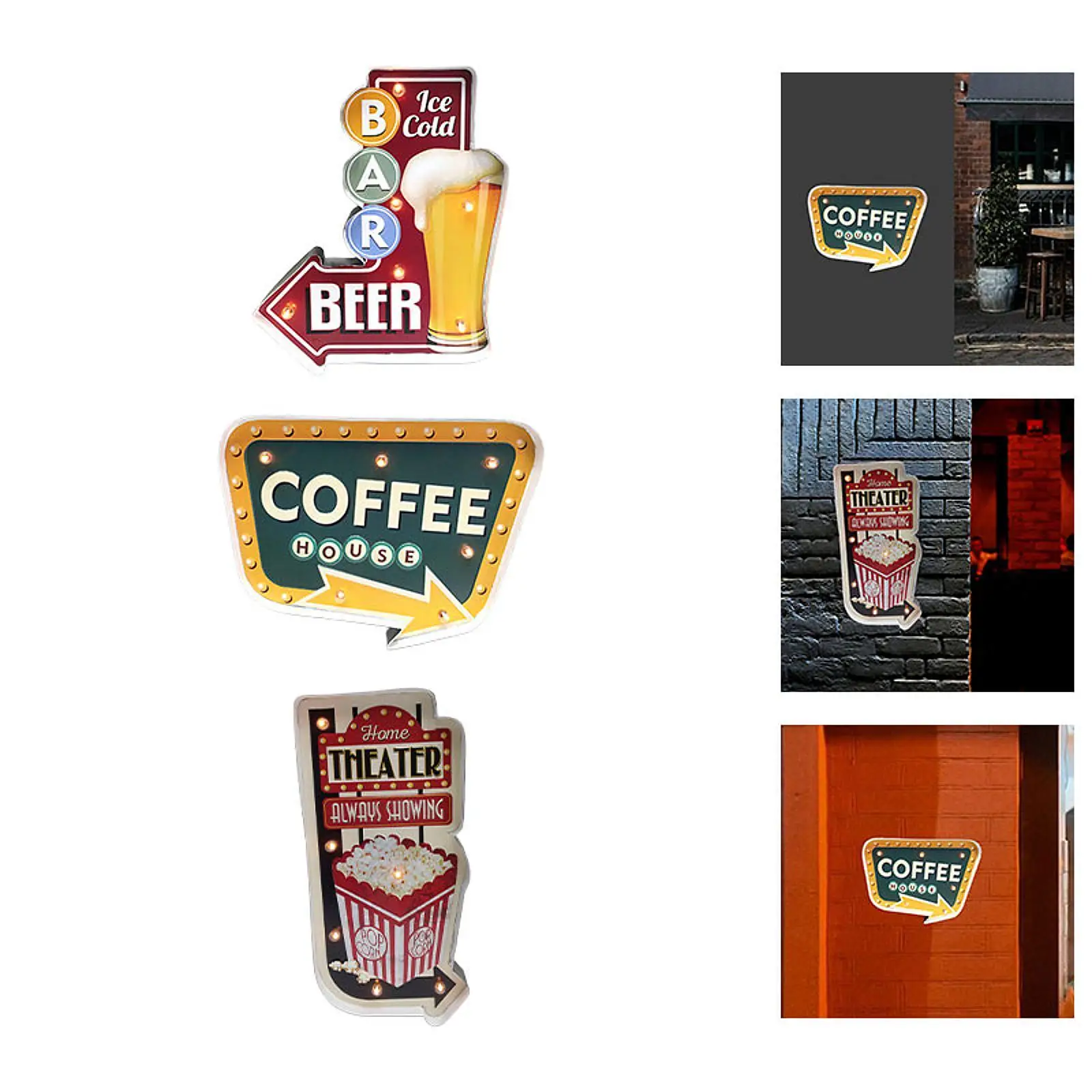 

Bar Light up Signs Home Kitchen Bar Living Room Easy Installation Plaque