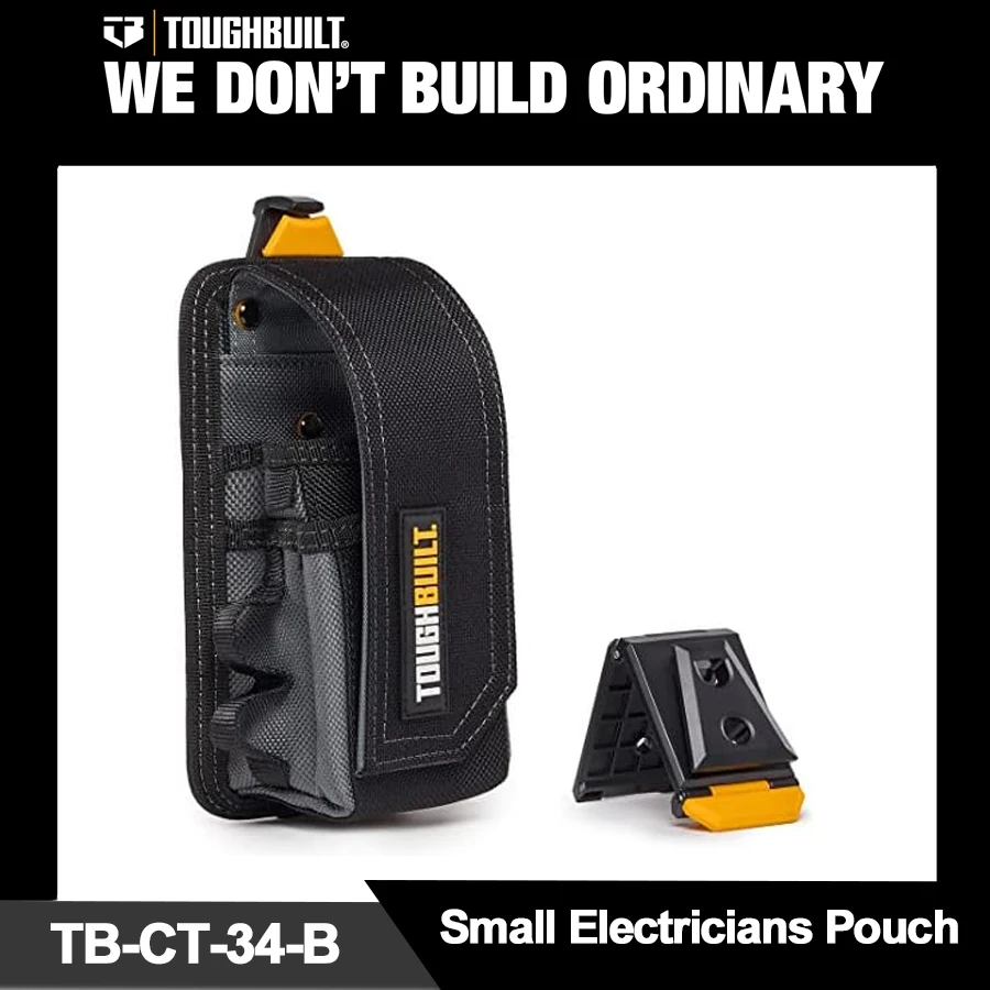 

TOUGHBUILT Small Electricians Pouch with 13 Pockets and Loops Heavy Duty Meter Tester Pouch TB-CT-34-B