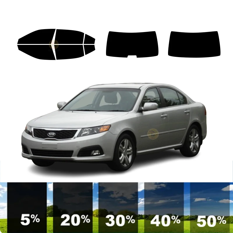 precut Removable Window Tint Film For Car 100% UVR 5%-35%VLT Heat Insulation Carbon ﻿For KIA MAGENTIS 4 DR SEDAN 2007-2010