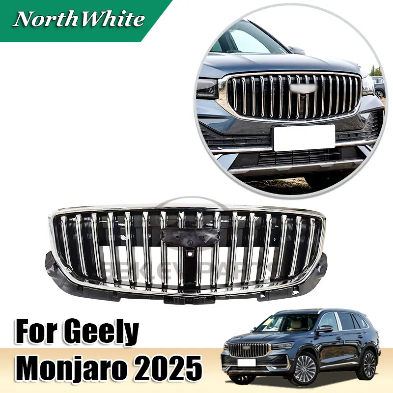 Front Bumper Grill Mask Radiator Grille For Geely Monjaro 2021 2022 2023 2024 2025 Medium Net Racing Grill