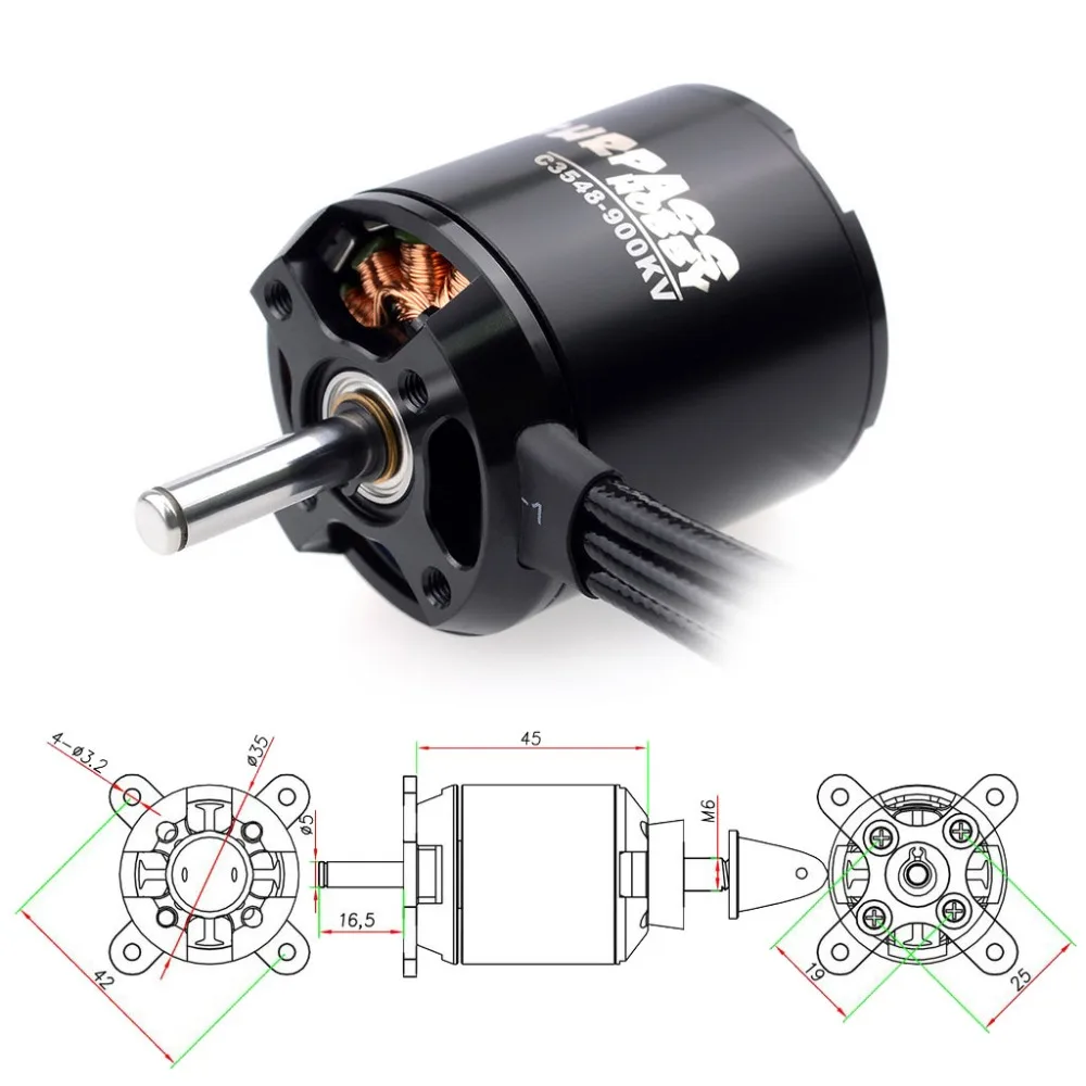 SURPASS HOBBY C3548 2826 3548 Brushless Motor 2-5S 1100KV 900KV 790KV for Airpalne Aircraft Multicopters RC Plane Helicopter