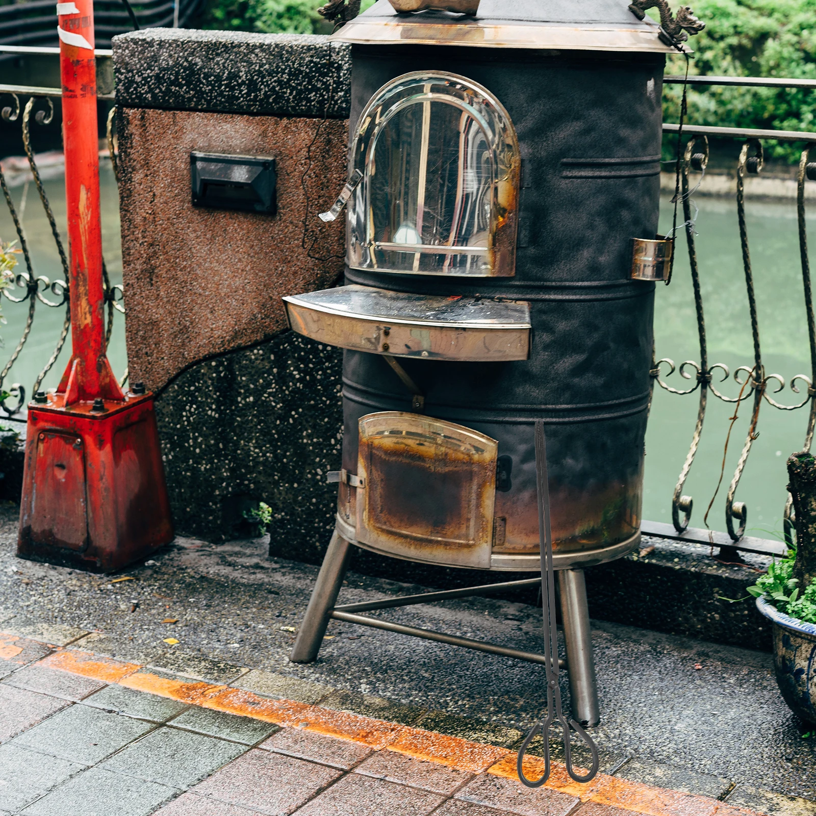 

Heavy Duty Extra Firewood Tongs Thickened Fire Tong for Firewood Logs Charcoal Fireplace Bbq Campfire