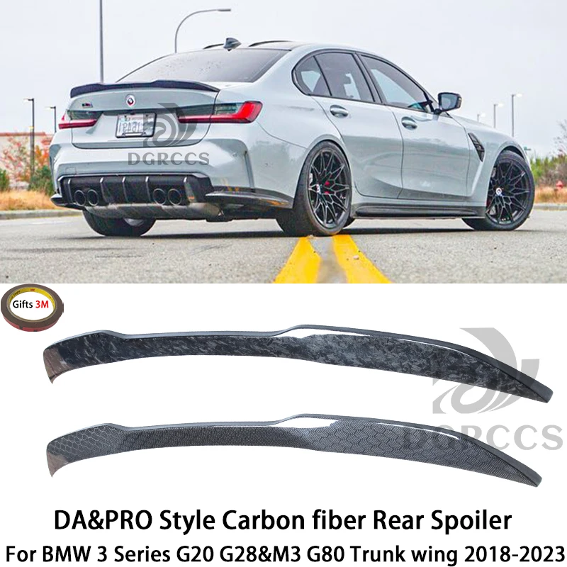 

For BMW 3 Series G20 G28&M3 G80 DA&PRO Style Carbon fiber Rear Spoiler Trunk wing 2018-2023 Forged carbon Honeycomb carbon