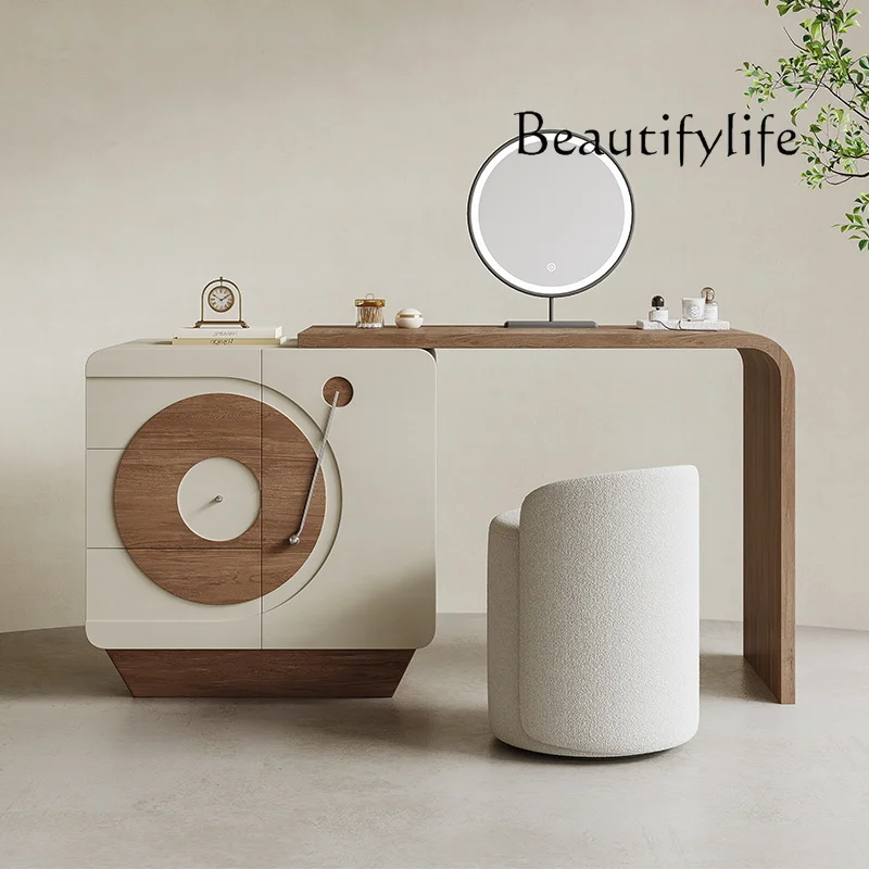 

Dresser, small chest, integrated antique storage cabinet, bedroom solid wood bedside cabinet, modern simple makeup table