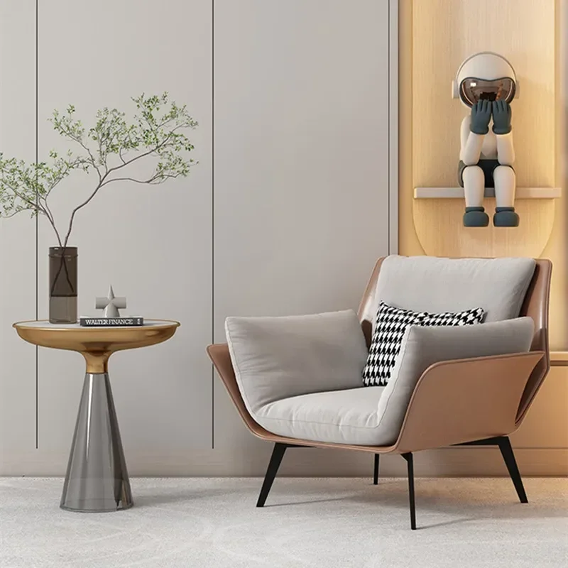 Balcony recliner light luxury single chair modern single sofa Italian minimalist leisure chair designer Internet