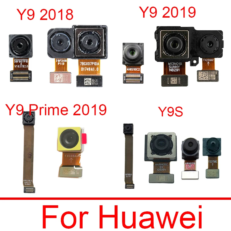 Rear Main Camera Front Facing Camera For Huawei Y9S Y9 2018 2019 Y9 Prime 2019 STK-L21/L22 LTK-LX3 Front Back Big Camera Parts