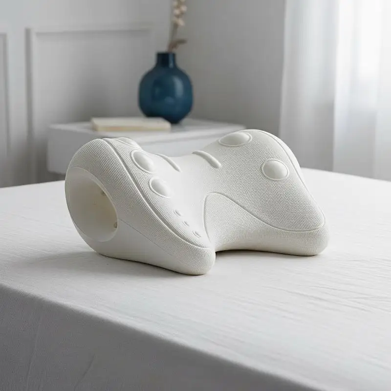 Cervical Support Massage Pillow Skin-Friendly C-Shaped Neck Shoulder Relaxer Ideal Gift for Students Office Workers