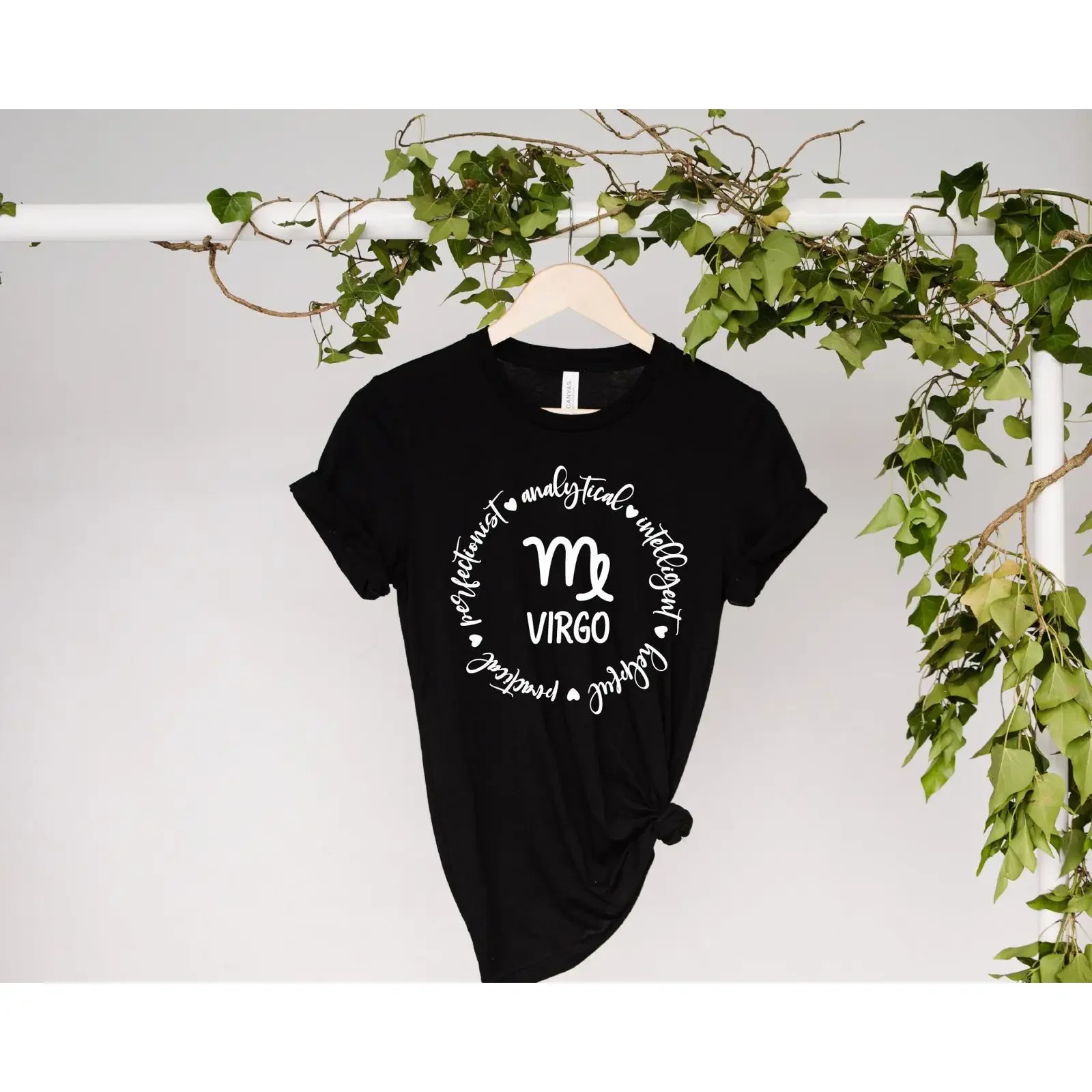 Virgo Zodiac Sign T Shirt Analytical Perfectionist Astrology Horoscope Casual Birthday GifT for Lovers vintage Washed