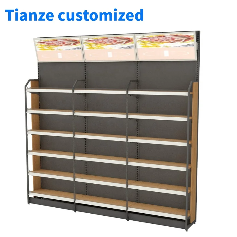 (customized)Supply hot-sale single-sided double-sided middle backboard convenience store shelf