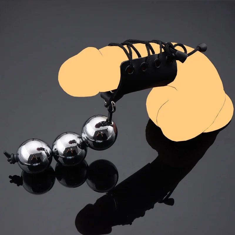 530g Heavy Penis Ring with Metal Ball Weight Hanger Trainer Dick Men Ball Extender Bigger Enlargement Toys Sex Growth Stretcher