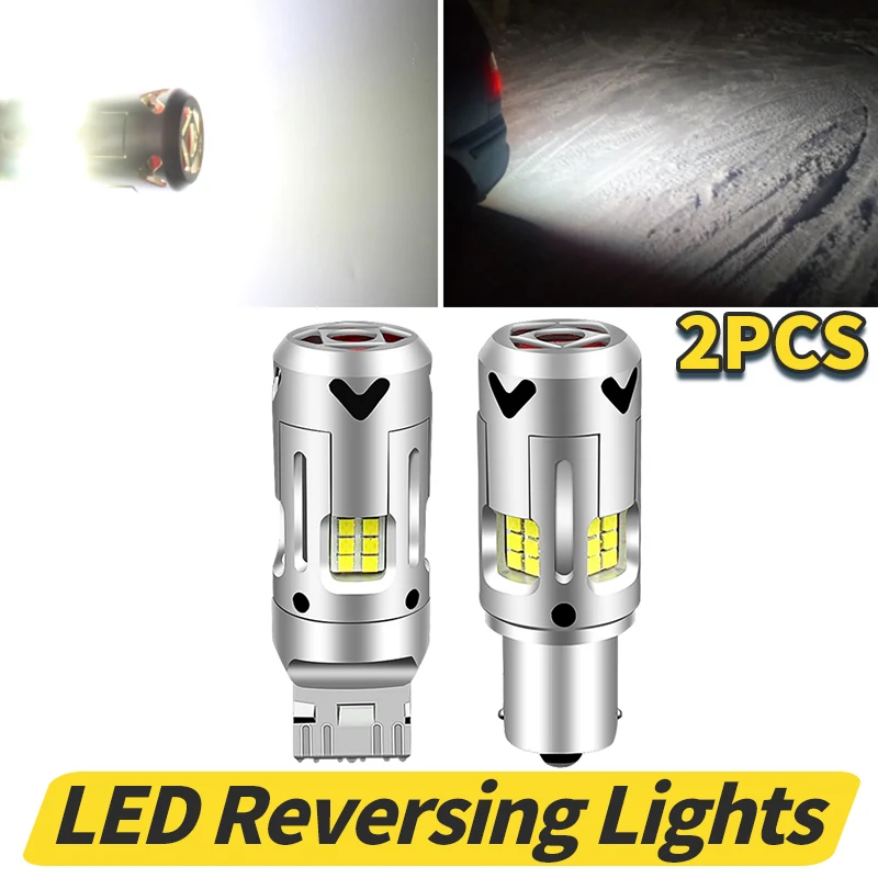 

2PCS 1156 P21W BA15S T20 7443 W21/5W LED Bulbs Canbus Error Free Car Auto Light Bulbs Brake Lamps LED Reverse Lights DRL White