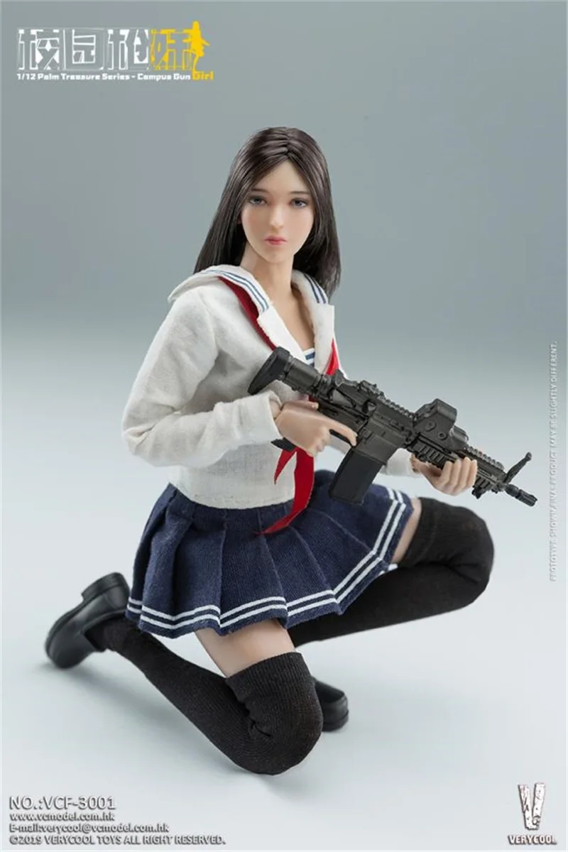 

Hot Sale 1/12th VERYCOOL VCF-3001 Palm Treasure Series Female School Student Sniper Uniform Clothing Mini Whole Set Figure Model