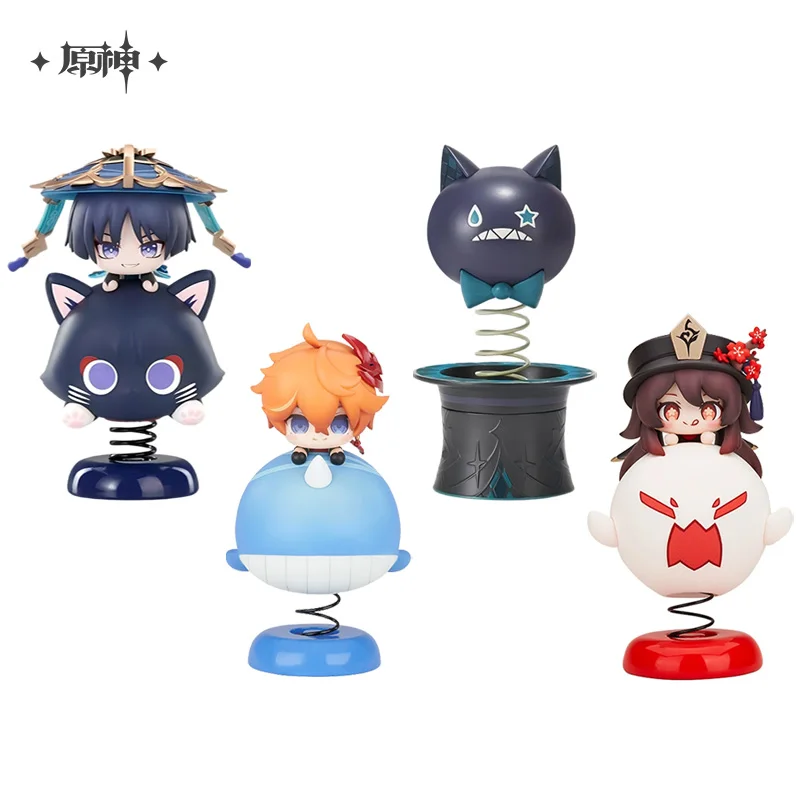 Sunsyea Genshin Impact Official Merch miHoYo Original Authentic Wanderer Hu Tao Tartaglia Q Version Figure Doll Desktop Ornament
