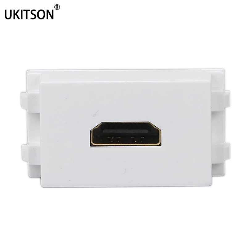 Prosty HDMI2.0 żeński do żeńskiego gniazda wtykowego 23x3 6mm złącze slotu Passthrough moduł kompatybilny z HDMI do ściany płyta czołowa