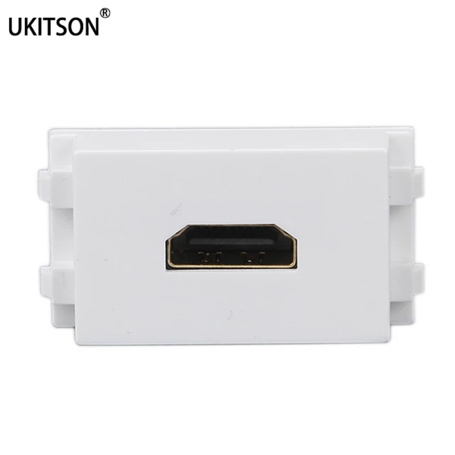 Prosty HDMI2.0 żeński do żeńskiego gniazda wtykowego 23x3 6mm złącze slotu Passthrough moduł kompatybilny z HDMI do ściany płyta czołowa