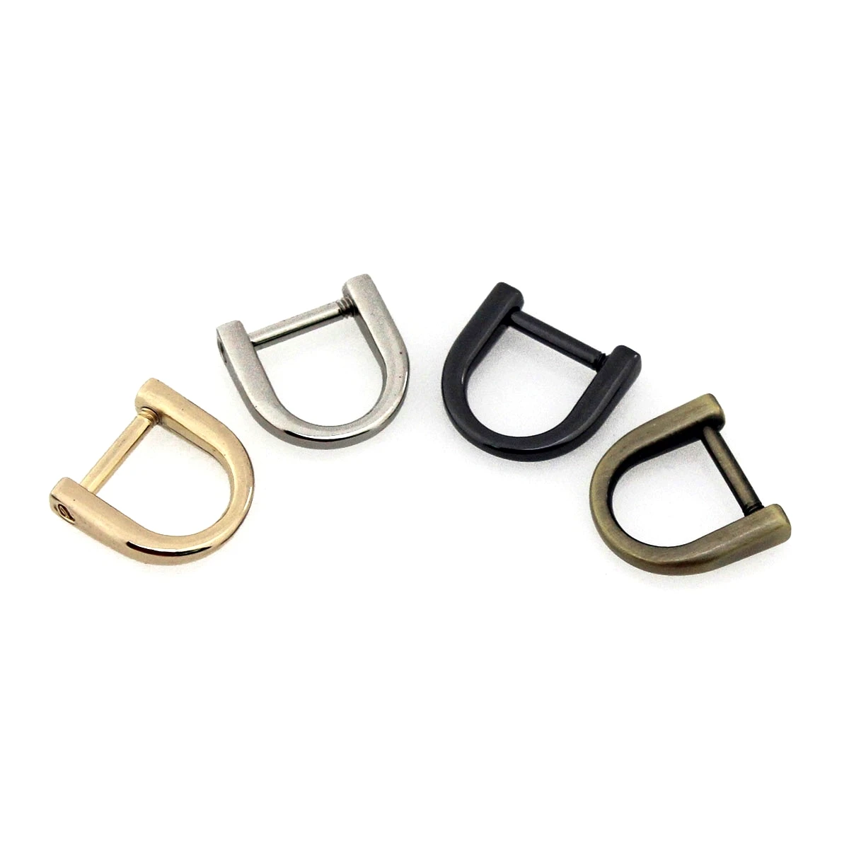 1pcs Metal Detachable Open Screw Dee D Ring Buckle Shackle Clasp for Leather Craft Bag Strap Belt Handle Shoulder Webbing 10mm