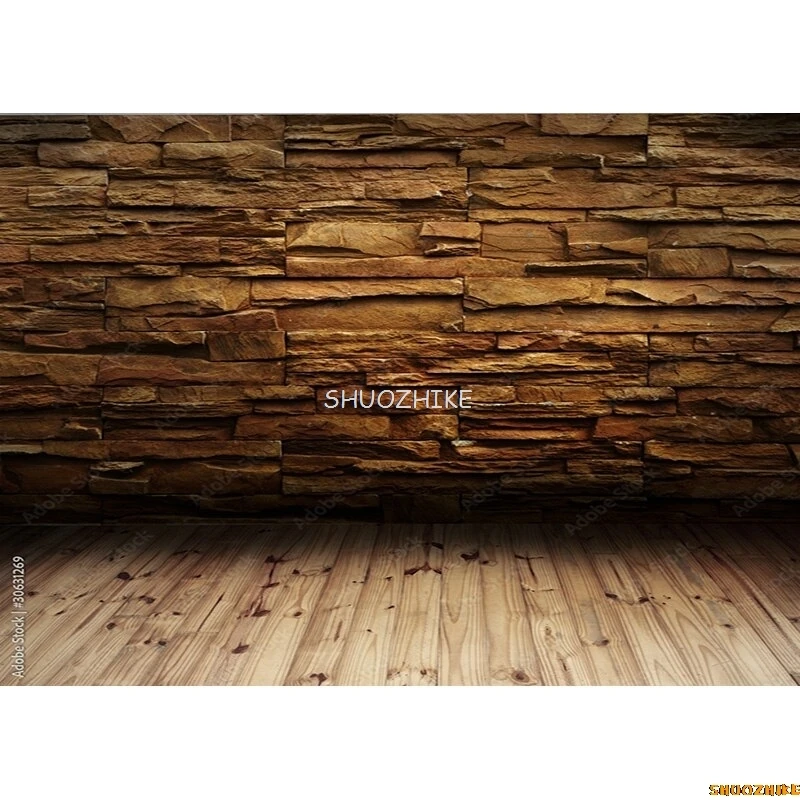 SHUOZHIKE Art ผ้ากําแพงอิฐวินเทจการถ่ายภาพฉากหลังภาพพื้นหลังสตูดิโอ Prop ZXX-22