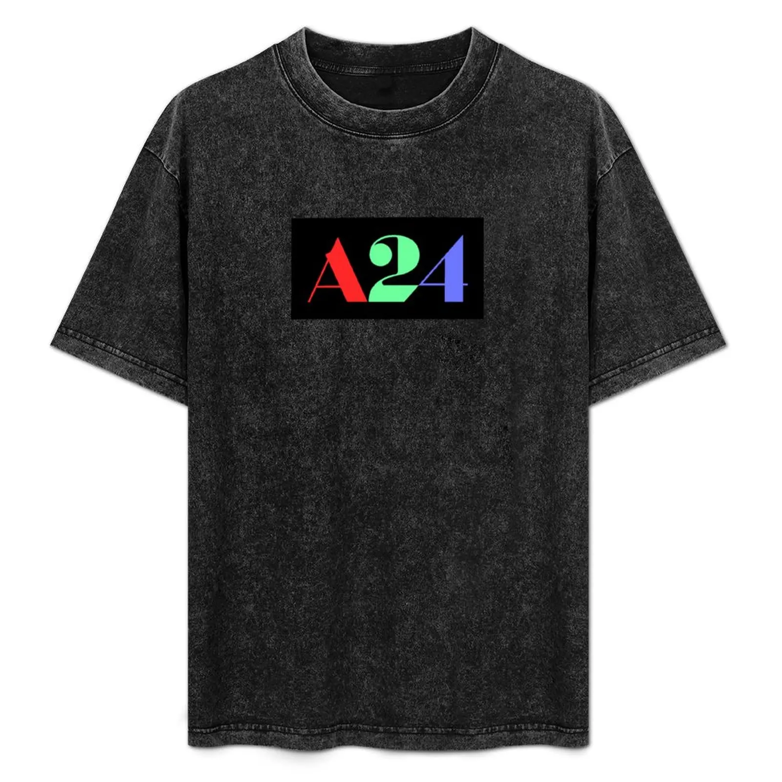 A24 Multicolor Logo T-Shirt Christmas Casual Short Sleeve Top