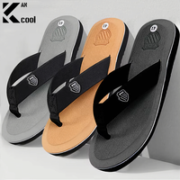 Men's Casual Flip Flops Fashion Beach Shoes Men Summer Non-Slip Flat Slides Mens Slippers Indoor House Shoes Man Male Slipper