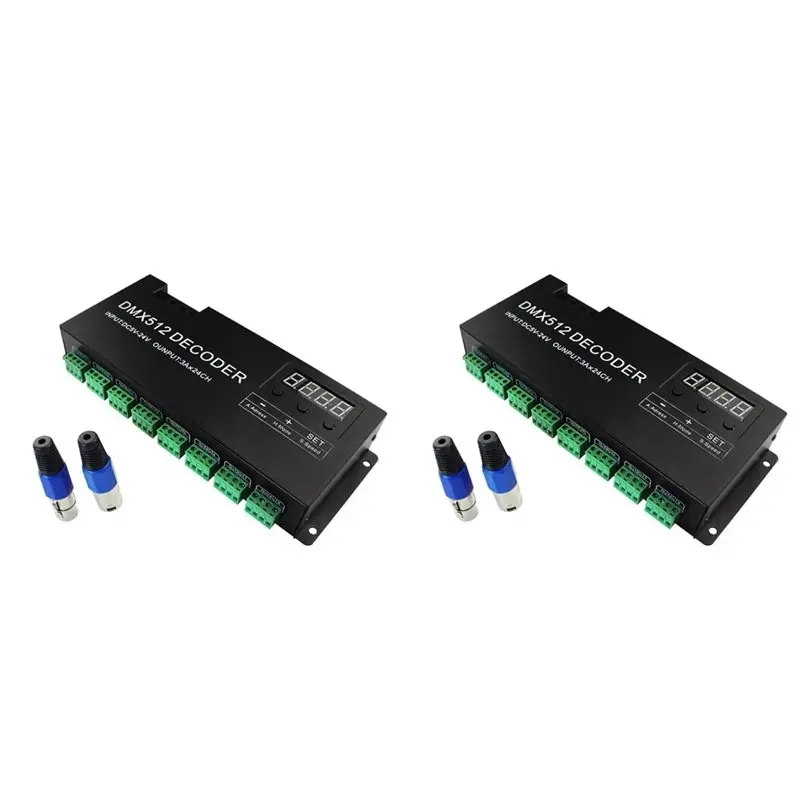 

Цифровой декодер B92B-2X на 24 канала RGB/RGBW DMX512, контроллер DMX 512 для светодиодных лент (A)