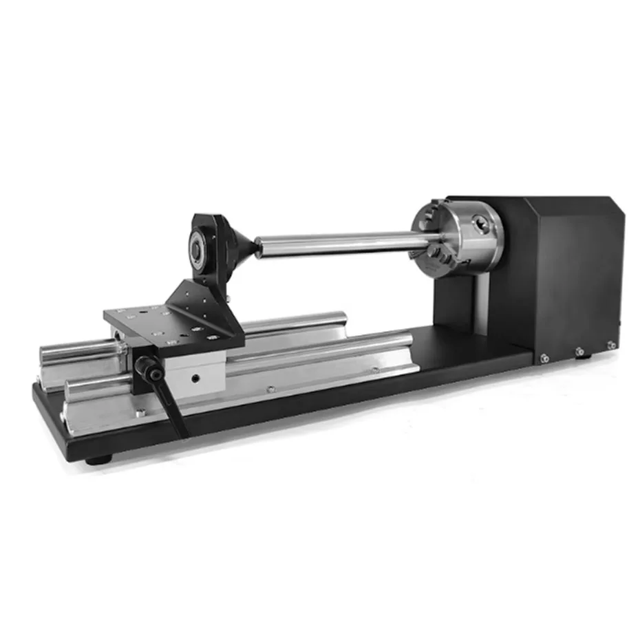 Laser engraving, engraving, marking, irregular auxiliary fixture, telescopic fixture, 360 degree rotating axis chuck, tail top