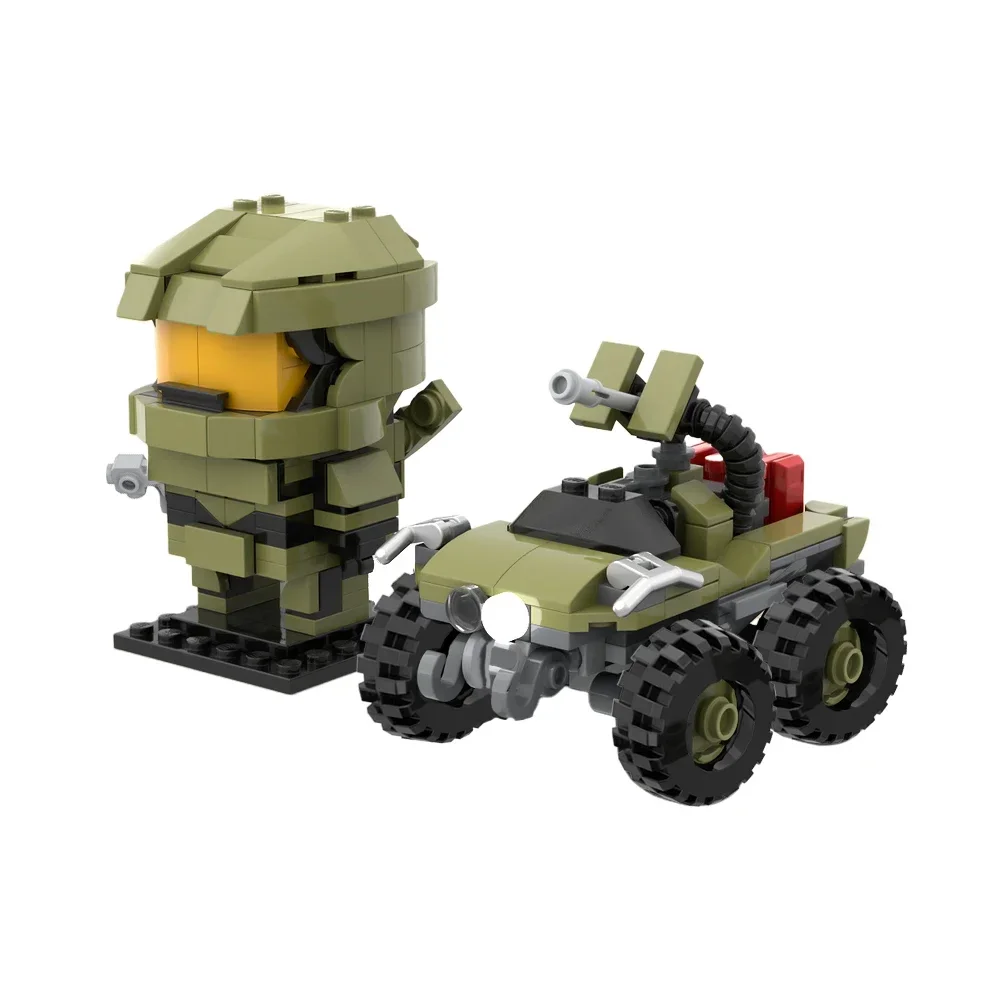 子供のためのm6dマグナムマスターズビルディングブロックおもちゃ,moc warthogs-Haloedsモデル,クラシックゲーム,レンガ,誕生日プレゼント