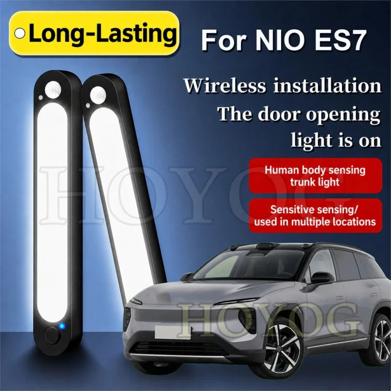 For NIO ES7 2022-2026 Car Boot Light LED Lamp Motion Sensor Cordless Auto ON OFF Magnetic Trunk Cargo Light SUV Interior Cabin