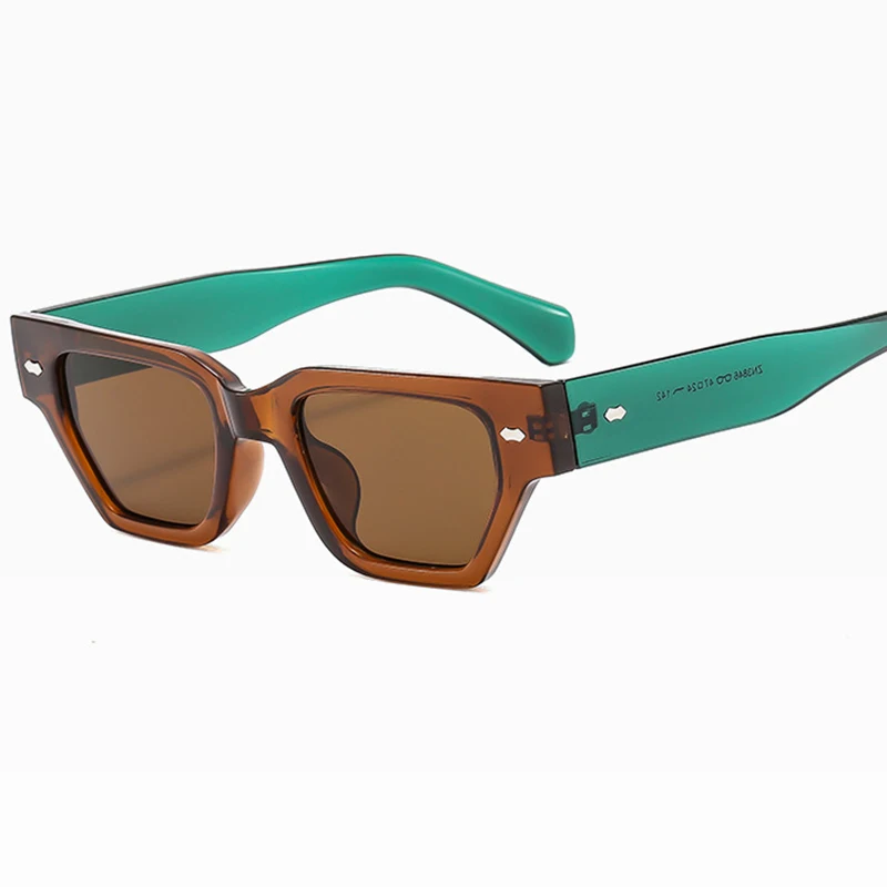 Square small frame rice nail sunglasses for men high-end trendy street photography sunglasses for women fashion designer glasses