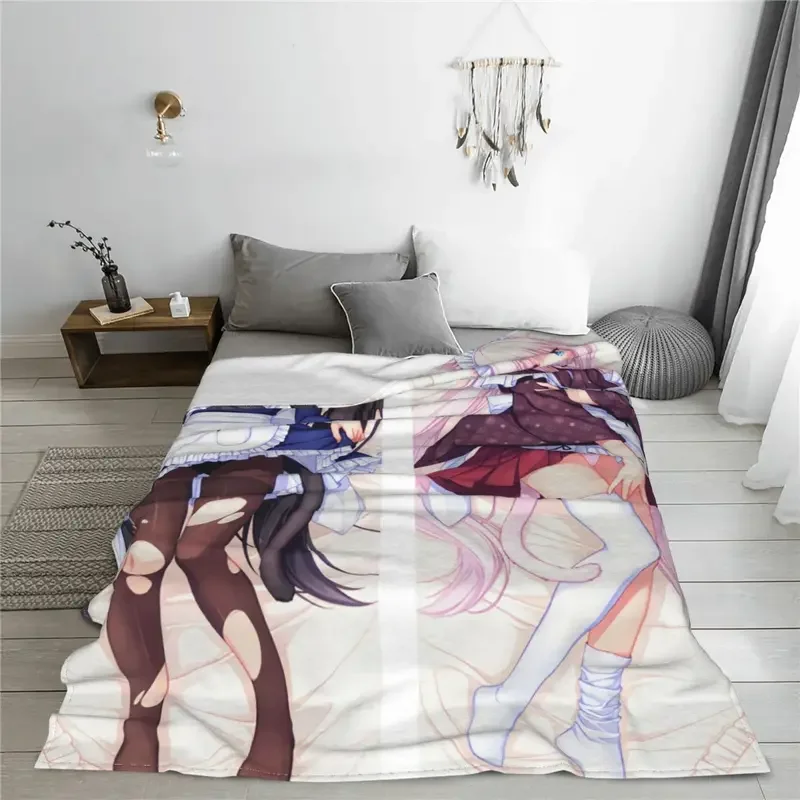 Nekopara Blanket Flannel Throw Blankets Home Couch Printed Lightweight Bedsprea