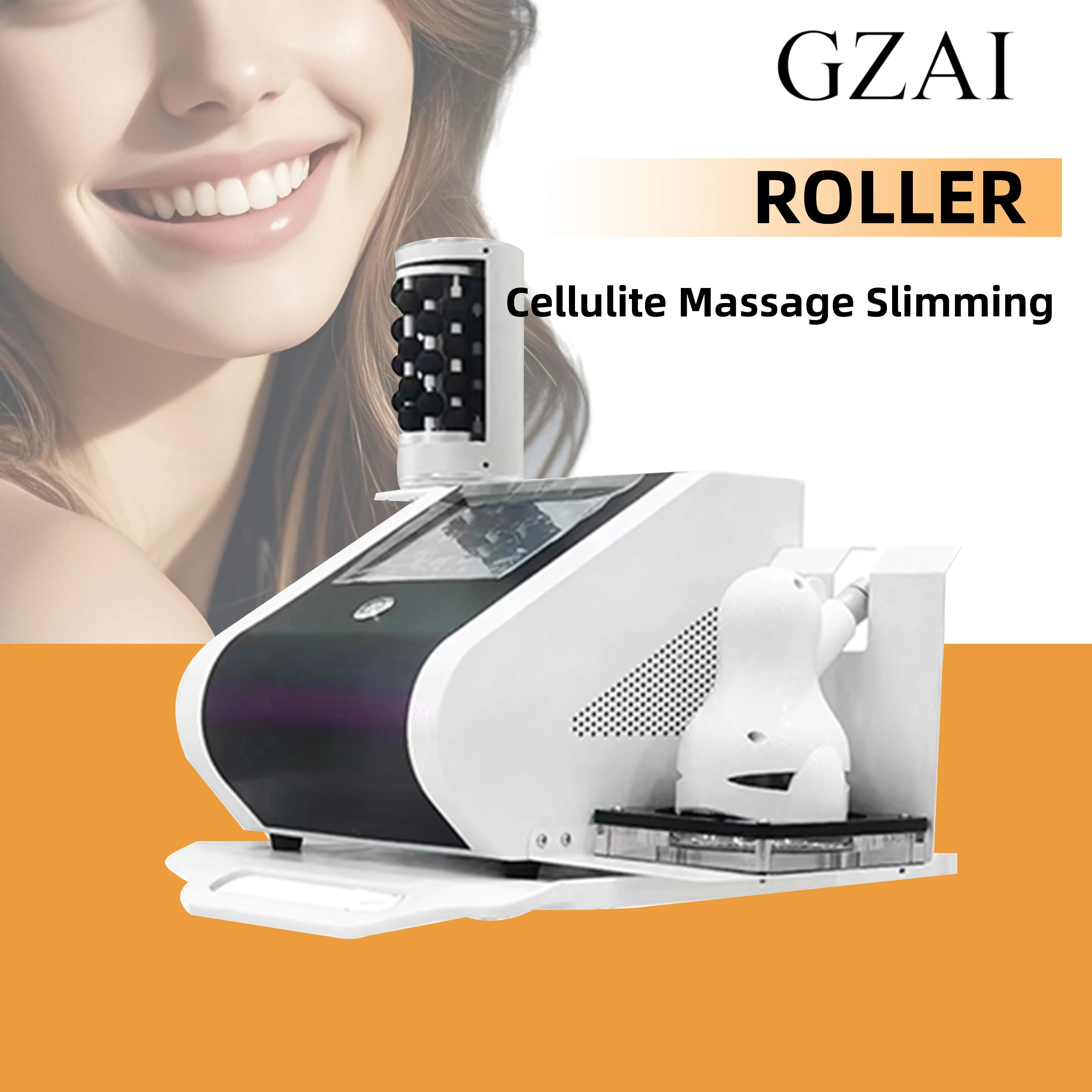 GZAI Fat Removal Slimming Portable  8D Lymphatic Drainage Inner Ball Roller Massage Body Contouring Slim 360 Beads Roll Machine