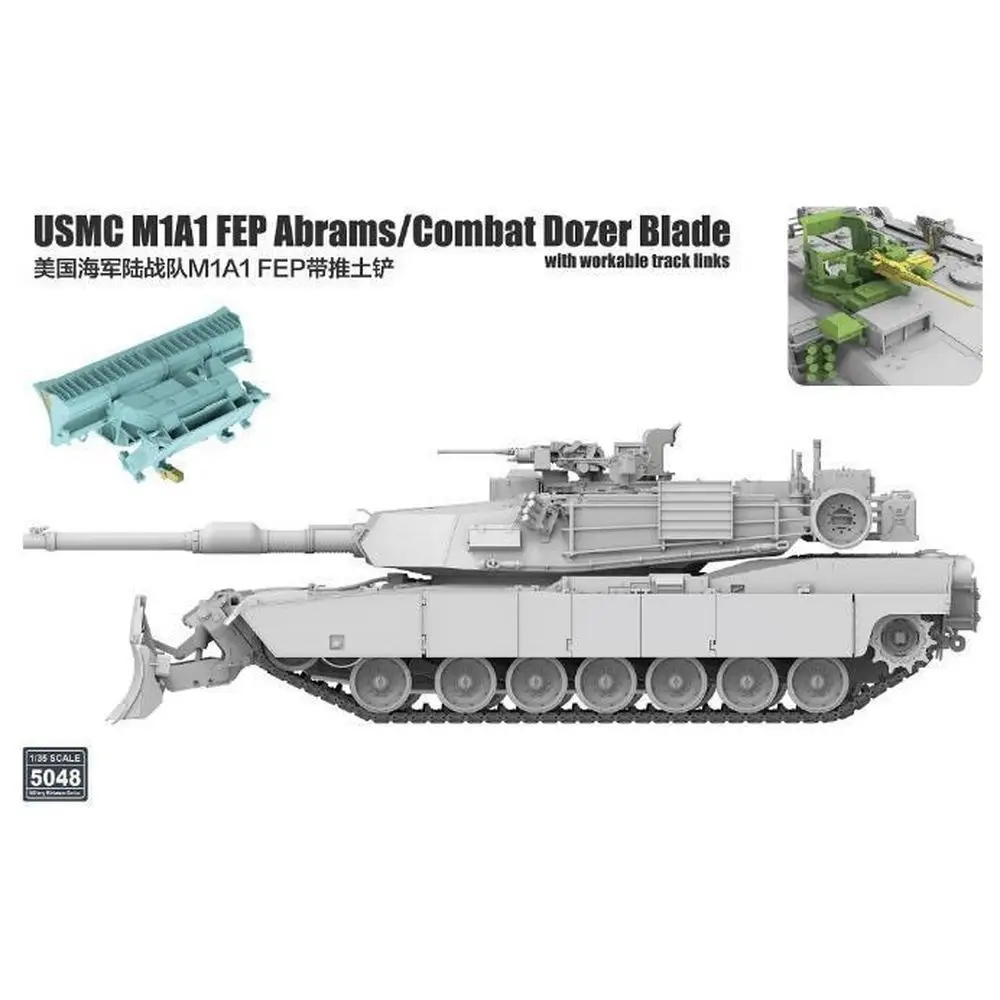 

RYEFIELD MODEL RM-5048 1/35 USMC M1A1 FEP Abrams w/Combat Dozer Blade - Scale Model Kit