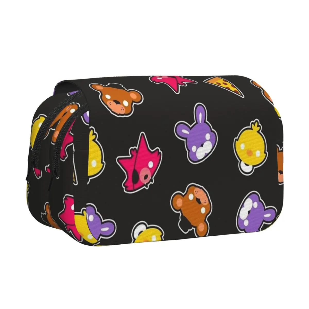 FNAF At Freddys Double Clamshell Pen Case Pencil Box Pen for Girl Boy Large Storage Bag School Supplies Zipper Stationery