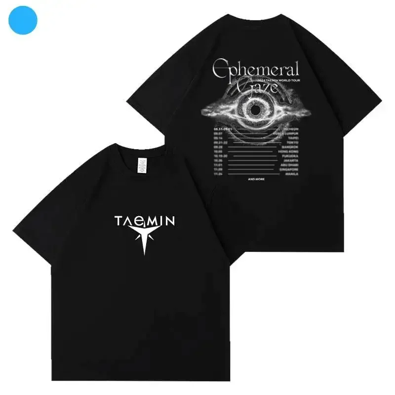 SHINee Taemin World Tour Ephemeral Gaze T Shirt Women Men Summer 100% Cotton Crewneck Short Sleeve Graphics Tees Harajuku Tops