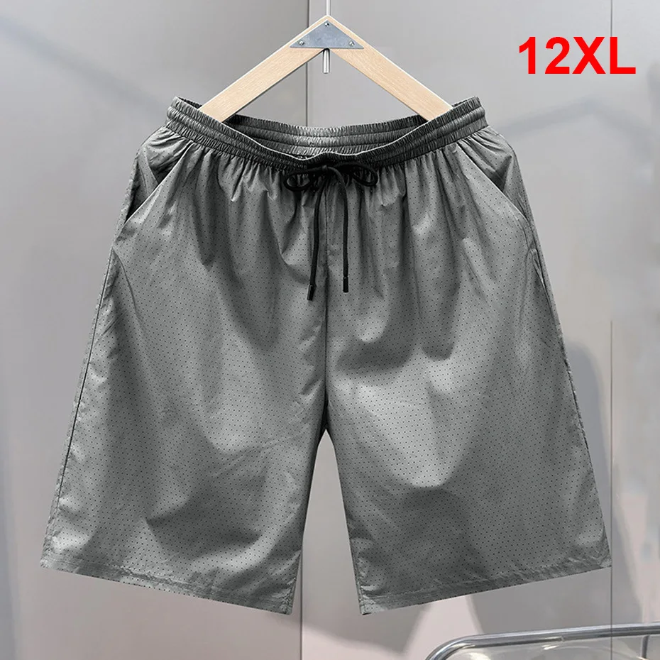 

Летние пляжные шорты мужские большие размеры 12XL дышащие шорты с отверстиями мужские модные повседневные шорты с эластичной резинкой на талии большой размер 12XL