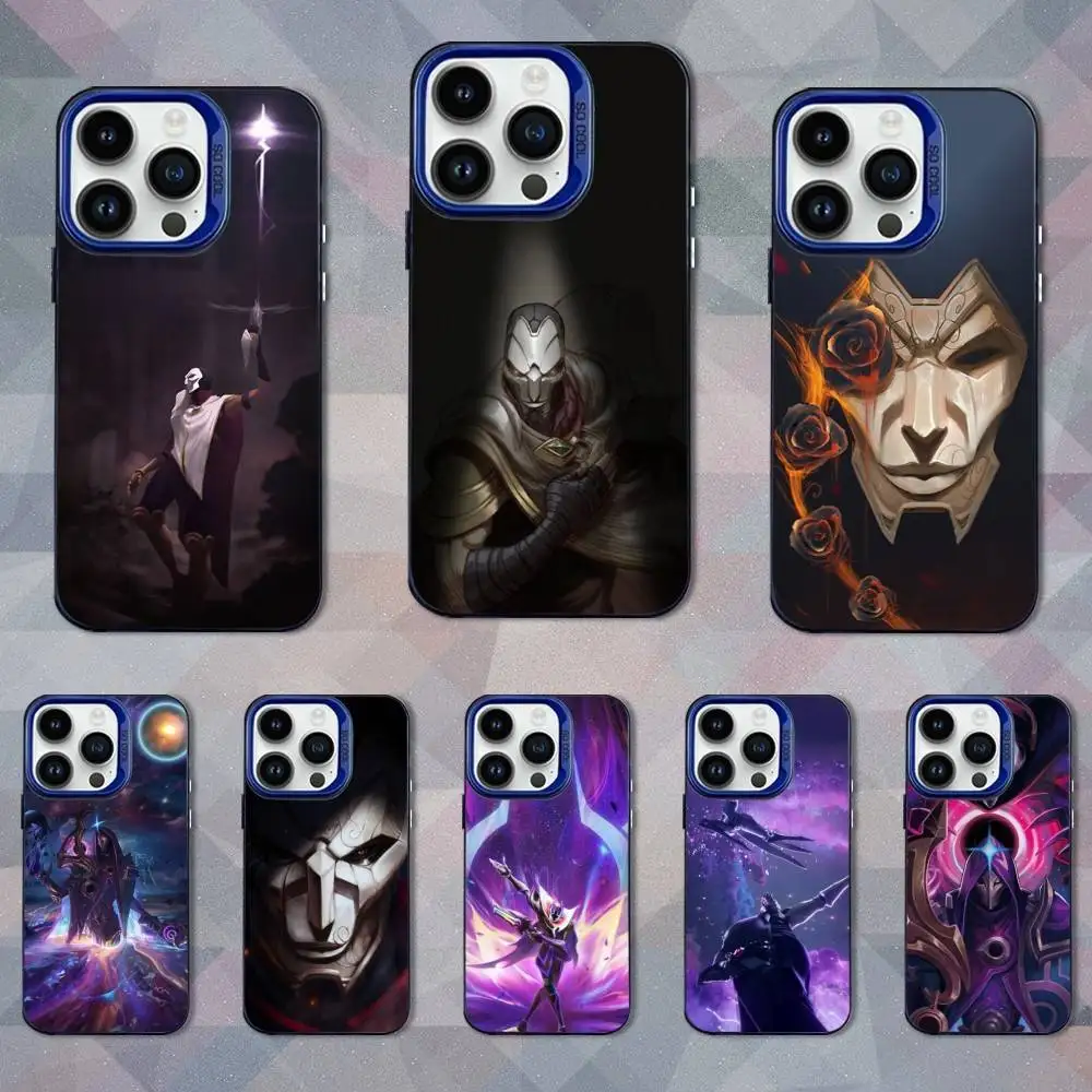 

Hot L-LOL J-Jhin Game Phone Case For iPhone 16,15,14,13,12,11,Mini,Pro,SE,XS,MAX Blue Matte Silicone Cover
