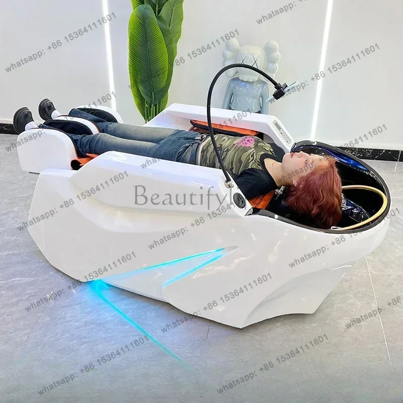 LSElectric Smart Massage Shampoo Chairs Beauty Head Spa Barber Shop Water Cycle Shampoo Chairs Salon Furniture Silla Champú FYSB