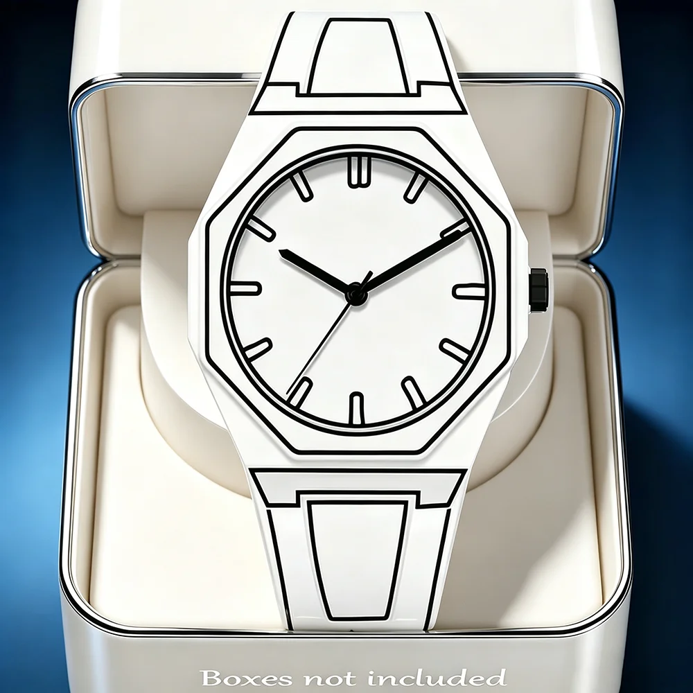 Men's Elegant Casual Watch, Unique Rectangular Dial Design Quartz Watch