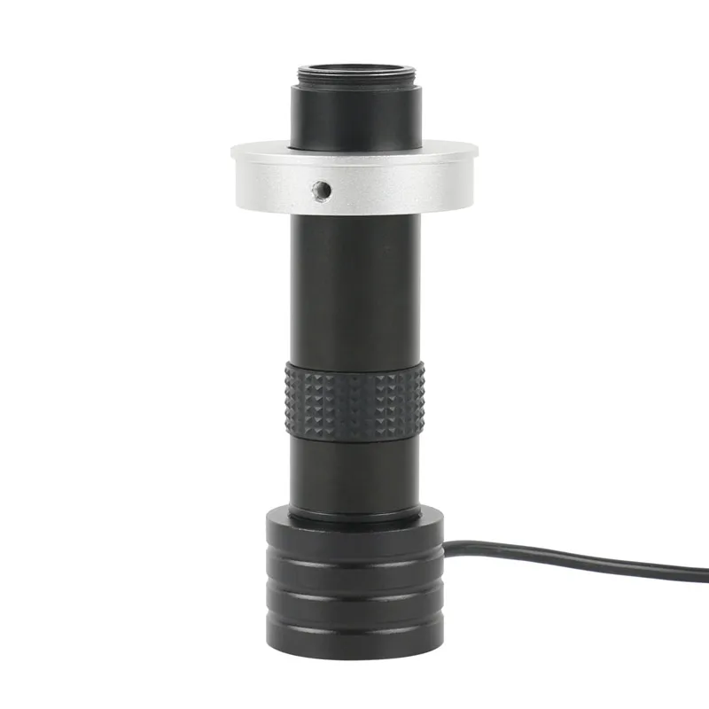 調整可能な 32 LED リングライト Vidoe 顕微鏡カメラ照明ランプ補助光単眼 130x C マウントレンズ + 顕微鏡スタンド