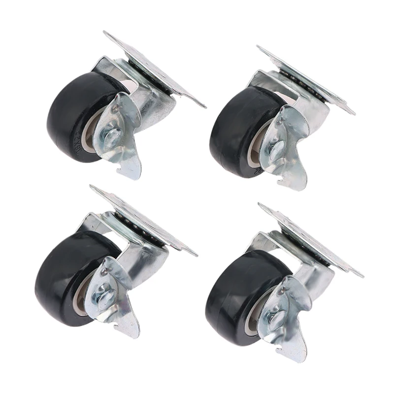 

4Pcs/set Universal Wheels PVC Furniture Casters 1"/1.25"/1.5"/2" Wear Resistant Mute Heavy Trolley Wheels 360° Swivel Castor