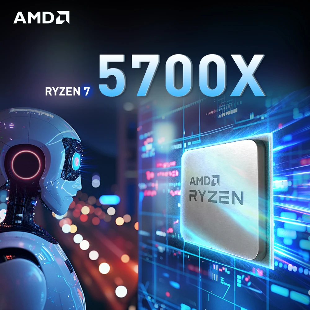 معالج AMD Ryzen 7 5700X 8-Core 16-Thread 7NM 3.4 جيجا هرتز L3=32M DDR4 65 واط R7 5700X مقبس AM4 جديد ولكن بدون مبرد